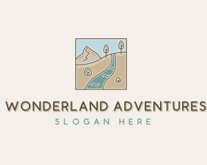 Mountain River Hike logo design