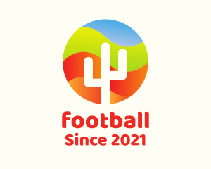 Arizona - Multicolor Cactus Desert logo design