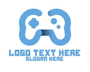 Gamer - Modern Blue Controller logo design