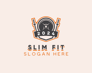 Dumbbell Gym Weights logo design
