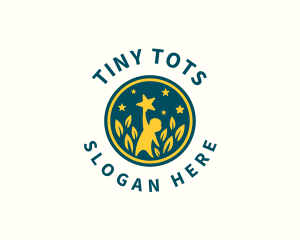 Toddler - Child Leaf Star logo design