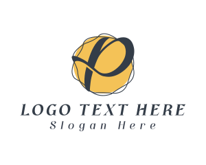 Cafe - Elegant Beauty Letter P logo design