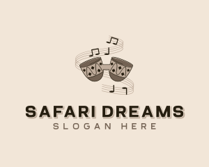 Musical African Drummer logo design