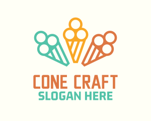 Cone - Pastel Ice Cream Cones logo design