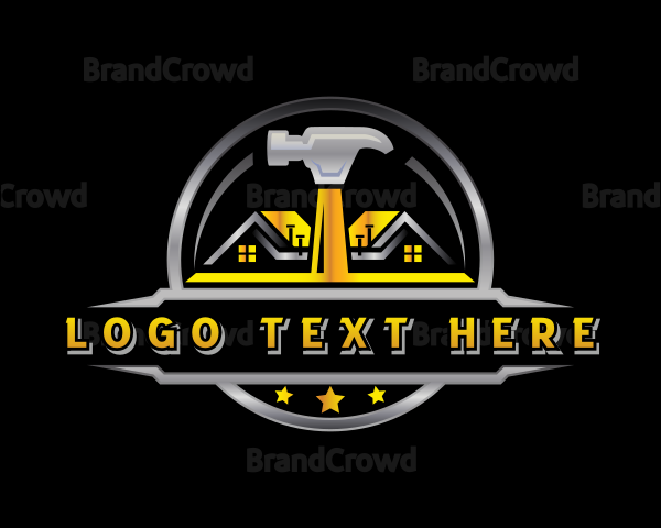 Construction Hammer Renovation Logo