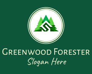 Forest Pine Trees logo design