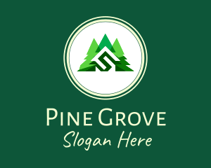 Forest Pine Trees logo design