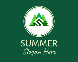 Forest Pine Trees logo design