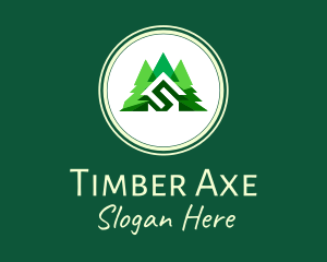 Forest Pine Trees logo design