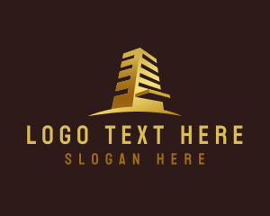 Gold - Architecture Realty Building logo design