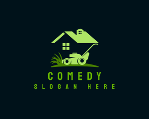 House - Lawn Grass Cutter logo design