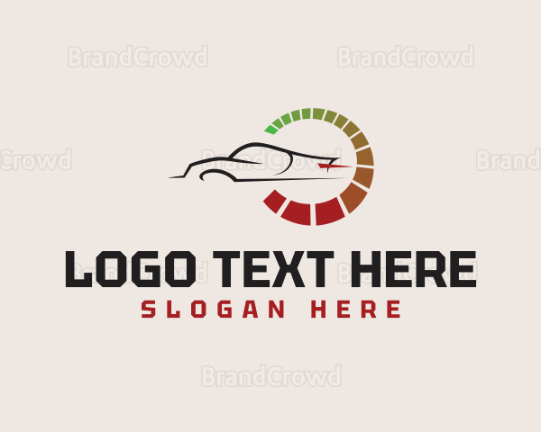 Odometer Sports Car Racing Logo