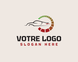 Odometer Sports Car Racing Logo