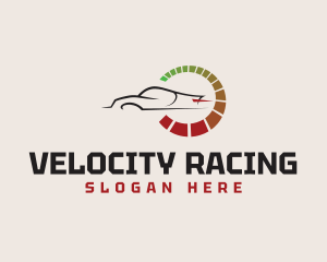 Odometer Sports Car Racing logo design