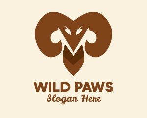 Angry Wild Goat  logo design