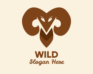 Angry Wild Goat  logo design