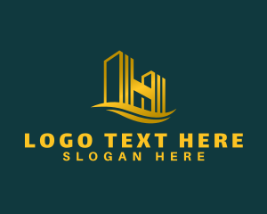 Leasing - Building Condominium City logo design