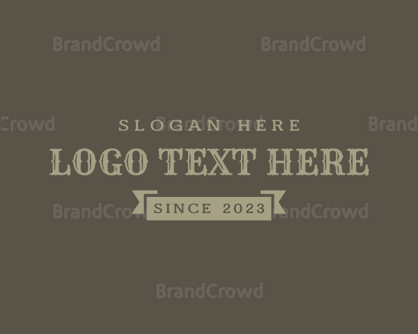 Rustic Hipster Company Logo