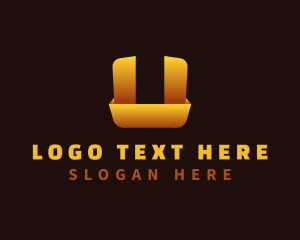 Charger - Electric Plug Letter U logo design
