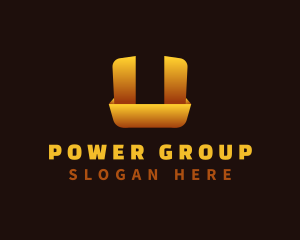Electric Plug Letter U Logo