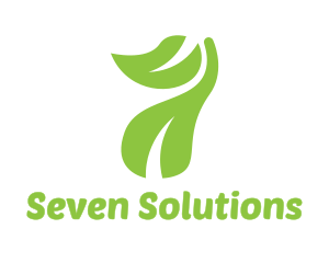 Seven - Green Leaves Seven logo design