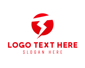 Red Lightning Letter T  Logo