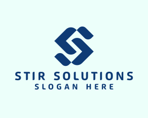 Digital Technology App Letter S logo design