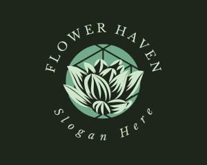 Therapeutic Lotus Flower Spa logo design