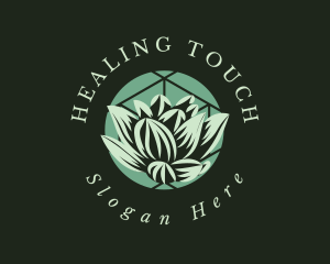 Therapeutic Lotus Flower Spa logo design