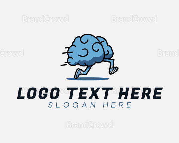 Fast Running Brain Logo