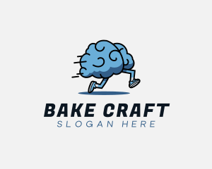 Fast Running Brain logo design