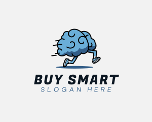 Fast Running Brain logo design