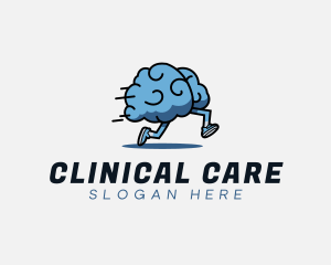 Fast Running Brain logo design