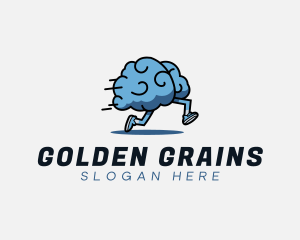 Fast Running Brain logo design