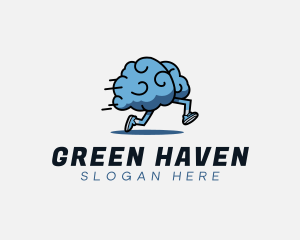 Fast Running Brain logo design