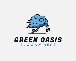 Fast Running Brain logo design