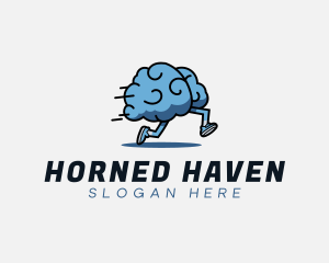 Fast Running Brain logo design