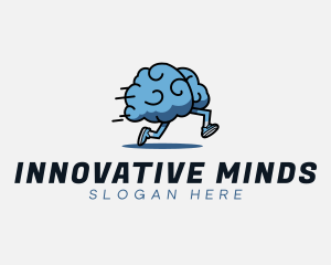 Genius - Fast Running Brain logo design