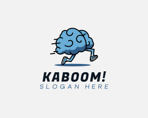 Fast Running Brain logo design