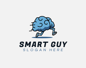 Fast Running Brain logo design