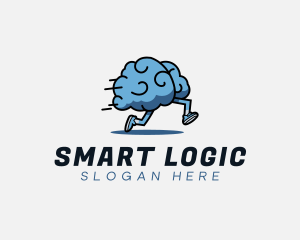 Fast Running Brain logo design