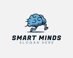 Fast Running Brain logo design