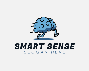 Intelligence - Fast Running Brain logo design
