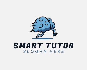 Tutor - Fast Running Brain logo design