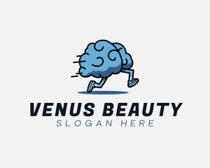 Fast Running Brain logo design