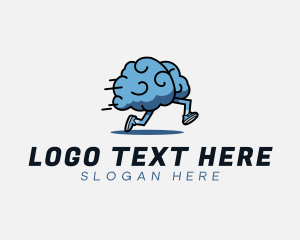 Thinker - Fast Running Brain logo design