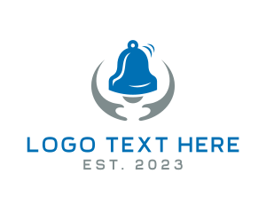 Ringer - Blue Grey Bell logo design
