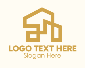 Golden - Mansion Realty Property logo design