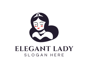 Cute Lady Princess logo design