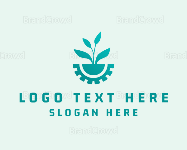 Biotech Plant Gear Logo
